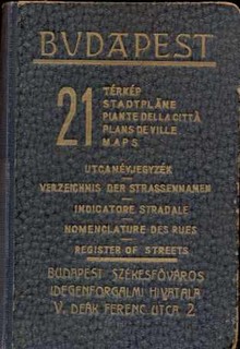Budapest - 21 térkép, utcanévjegyzék és idegenvezető címtár