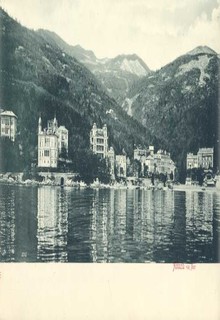 képeslap-Abbazia vom Meer  (14cmx27 cm, postatiszta)