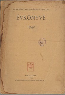 Az Erdélyi Tudományos Intézet Évkönyve 1942