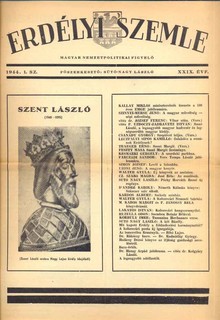 Erdélyi Szemle --magyar nemzetpolitikai figyelő 1944/1  XXIX. évf.